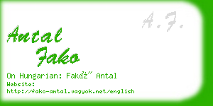 antal fako business card